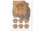 Paw Print Outline Dog Cat Temporary Tattoo Water Resistant Fake Body Art Set Collection (1 Sheet)